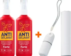 Anti Brumm Forte Pumpzerstäuber 2 x 150 ml + elek. Mini Insektenstichheilerheat USB-C inkl. Akku 1 Stück