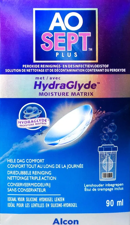 Aosept Plus Hydraglyde Lösung 90 ml Reise-Set