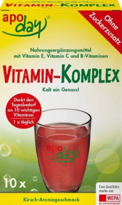 Apoday Vitamin Komplex Kirsch-Aronia Zuckerfrei 10 X 5 G Pulver