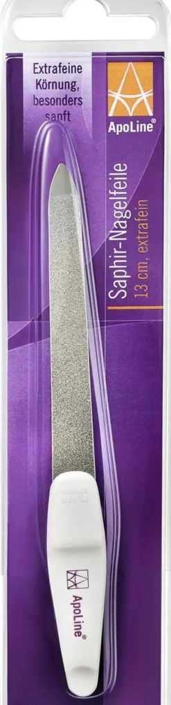 Apoline Nagelfeile Saphir 13 cm Extrafein Verchromt 1 Stück