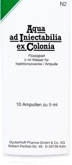 Aqua Ad Iniectabilia Ex Colonia Ampullen 10 X 5 ml Ampullen