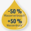 Aquadon EcoTornado wassersparender Duschkopf gold