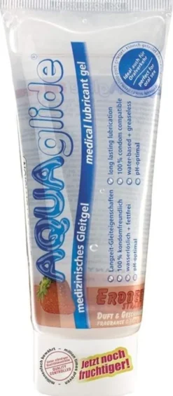 Aquaglide Erdbeer Geschmack Gleitgel 100 ml Gel