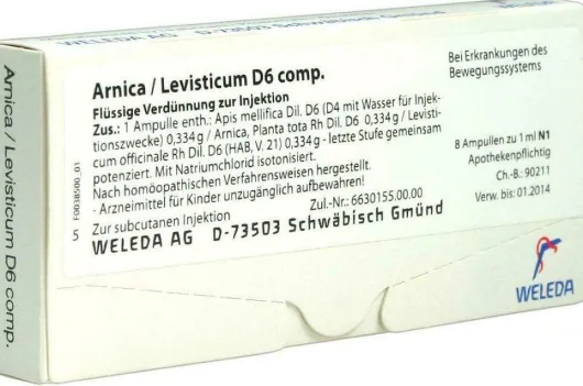 Arnica Levisticum Comp. D 6 Weleda 8 X 1 ml Ampullen