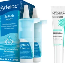 Artelac Splash MDO 2 x 15 ml Augentropfen + gratis Optolind Empflindl. Haut Augenpflege 15 ml