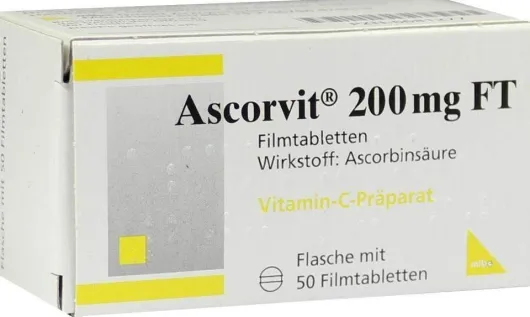 Ascorvit 200 mg Ft 50 Filmtabletten