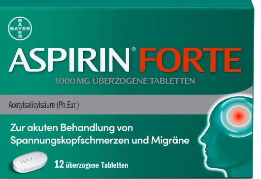 Aspirin Forte 1000 mg 12 überzogene Tabletten