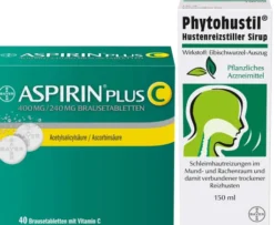 Aspirin Plus C 40 Brausetabletten + Phytohustil Hustenreizstiller 150 ml Sirup