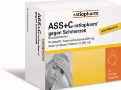 ASS+C-ratiopharm gegen Schmerzen 20 Brausetabletten