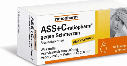 ASS+C-ratiopharm gegen Schmerzen 10 Brausetabletten