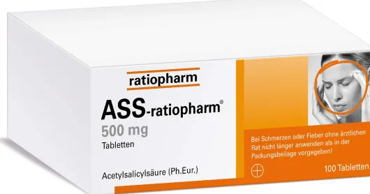 ASS Ratiopharm 500 mg 100 Tabletten