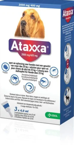 Ataxxa 2000 mg-400 mg Lösung zum Auftropfen für Hunde über 25 kg 3 Pipetten