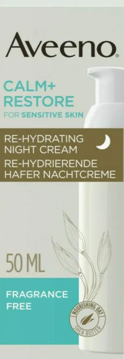 Aveeno Calm+ Restore Re-Hydrierende Hafer Nachtcreme 50 ml