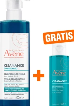 Avene Cleanance Comedomed Peeling Reinigungsgel 400 ml + gratis Avene Cleanance Reinigungsgel 100 ml