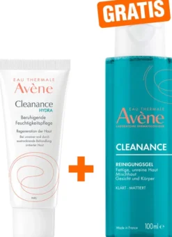 Avene Cleanance Hydra beruhigende Feuchtigkeitspflege 40 ml + gratis Reinigungsgel 100 ml