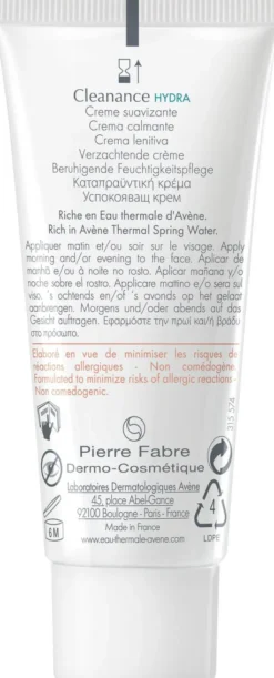 Avene Cleanance Hydra Beruhigende Feuchtigkeitspflege 40 ml Creme