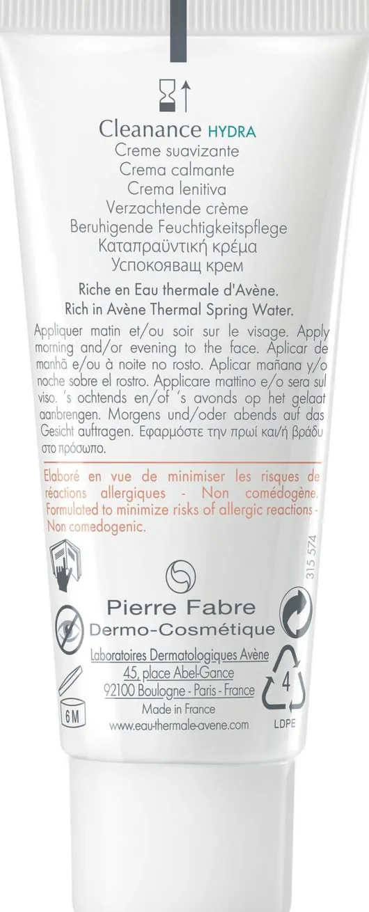 Avene Cleanance Hydra Beruhigende Feuchtigkeitspflege 40 ml Creme