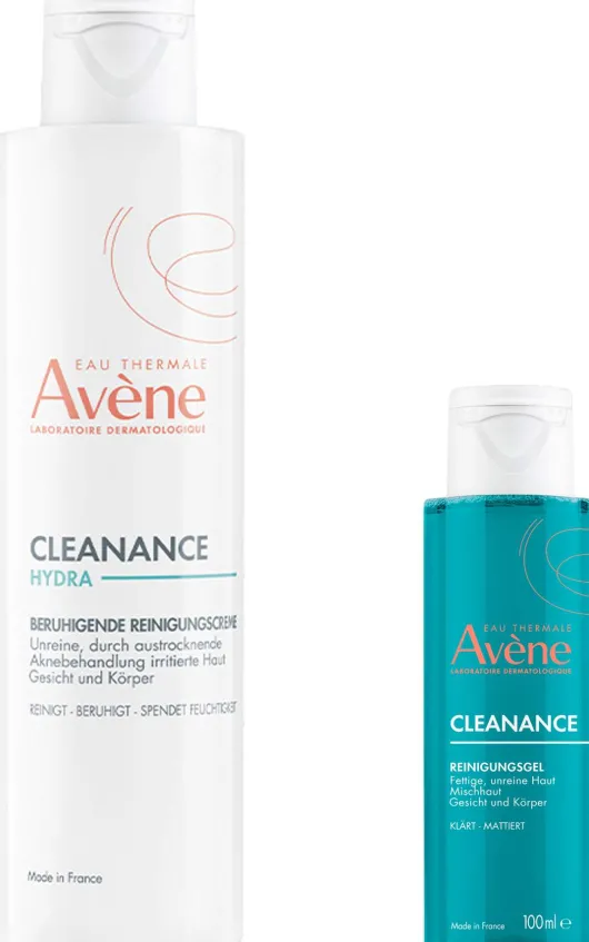 Avene Cleanance Hydra Beruhigende Reinigungscreme 200 ml + gratis Reinigungsgel 100 ml
