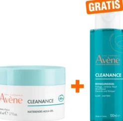 Avene Cleanance mattierendes Aqua-Gel für unreine Haut 50 ml + gratis Avene Cleanance Reinigungsgel 100 ml