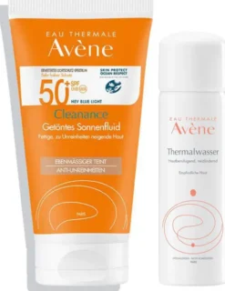 Avene Cleanance Sonne SPF 50+ Getönt 50 ml + gratis Thermalwasser Spray 50 ml