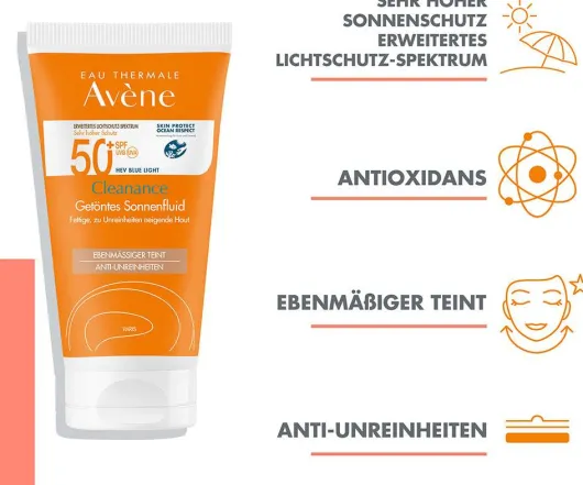 Avene Cleanance Sonne SPF 50+ Getönt 50 ml