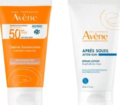 Avene Getönte Sonnencreme SPF 50+ 50 ml + gratis Repair - Lotion nach der Sonne 50 ml