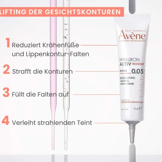 Avene Hyaluron Activ Procedure Augen-Lippen Creme 15 ml