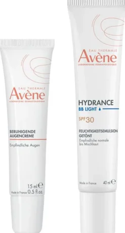 Avene Hydrance BB leicht Feuchtigkeitsemulsion getönt 40 ml + Avene Beruhigende Augencreme 15 ml