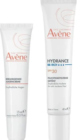 Avene Hydrance BB reichhaltig Feuchtigkeitscreme getönt 40 ml + Avene Beruhigende Augencreme 15 ml