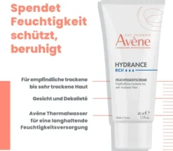 Avene Hydrance reichhaltige Feuchtigkeitscreme 40 ml + Avene Beruhigende Augencreme 15 ml