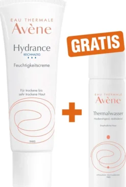 Avene Hydrance reichhaltige Feuchtigkeitscreme 40 ml + gratis Thermalwasserspray 50 ml