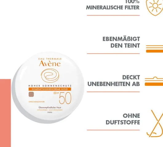 Avene Kompaktsonnencreme SPF 50 Gold 10 g Creme