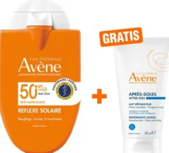 Avene Reflexe Solaire Familie SPF 50+ 30 ml Fluid + gratis Repair Lotion 50 ml