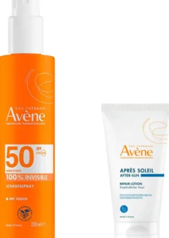 Avene Sonnenspray SPF 50 200 ml + gratis Avene Repair - Lotion nach der Sonne 50 ml
