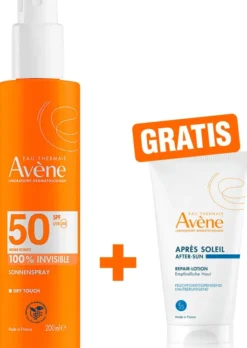 Avene Sonnenspray SPF 50 200 ml + gratis Avene Repair - Lotion nach der Sonne 50 ml