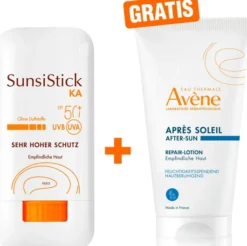 Avene SunsiStick KA SPF 50+ 20 g Stift + gratis Avene Repair - Lotion nach der Sonne 50 ml