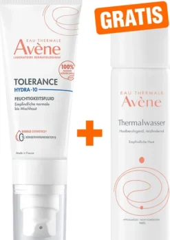 Avene Tolerance Hydra-10 Feuchtigkeitsfluid 40 ml + gratis Avene Thermalwasser Spray 50 ml