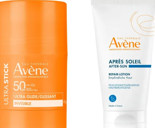 Avene Ultra Stick Invisible SPF 50 45 g + gratis Avene Repair-Lotion nach der Sonne 50 ml