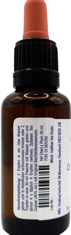 Bachblüten Cherry Plum Healing Herbs Tropfen 30 ml