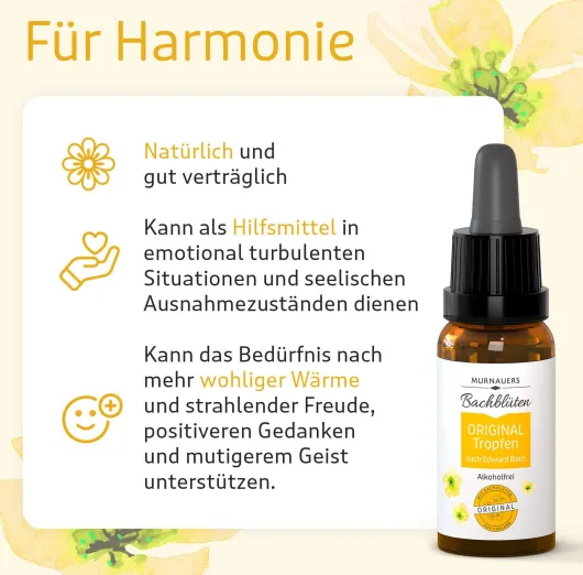 Bachblüten Original 20 ml Tropfen Ohne Alkohol Nach Dr. Bach