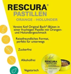 Bach Original Rescura Orange - Holunder 50 g Pastillen