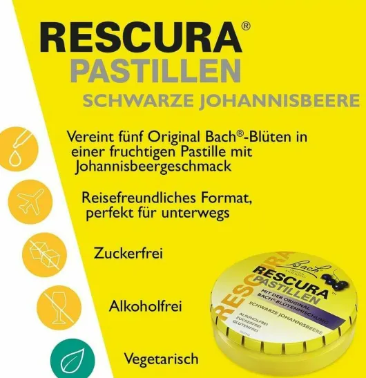 Bach Original Rescura Schwarze Johannisbeere 50 g Pastillen