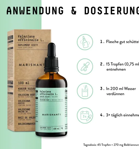 Baldrianwurzel Extrakt Kräuter Tropfen alkoholfrei 100 ml