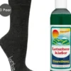 Bambus Wellness-Socken 35-38 Anthrazit 3 Paar + gratis Latschenkiefer Einreibung 250 ml