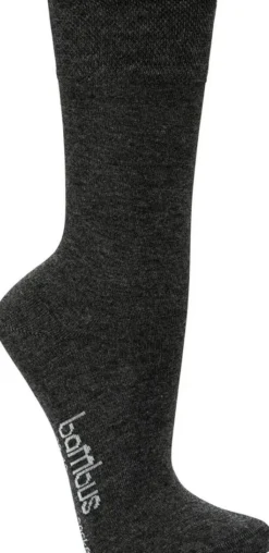 Bambus Wellness-Socken 35-38 Anthrazit 3 Paar + gratis Latschenkiefer Einreibung 250 ml