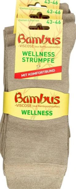 Bambus Wellness-Socken 39-42 Beige 1 Paar