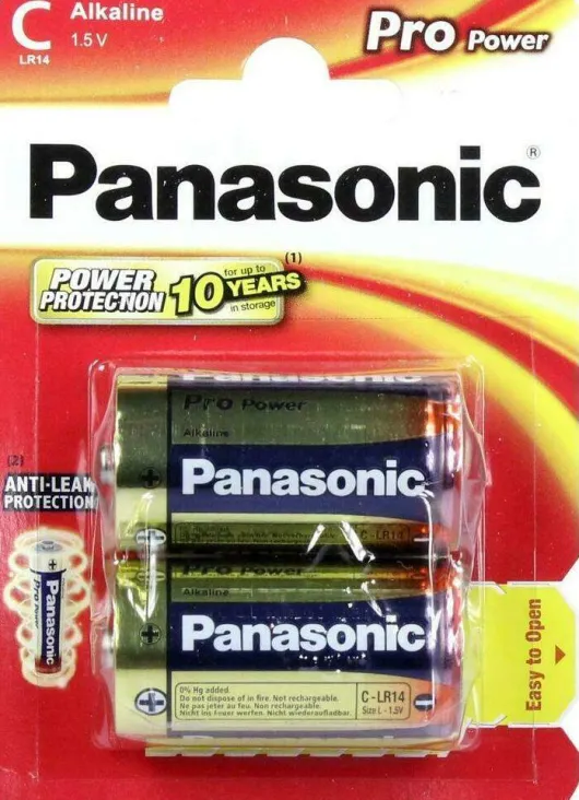 Batterien Baby Lr 14 1,5v Panasonic Alkaline Pro Power 2 Batterien