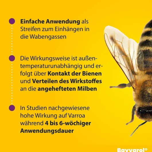 Bayvarol 3,6 mg Streifen für Honigbienen 5 x 4 Strips