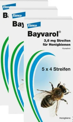 Bayvarol 3,6 mg Streifen für Honigbienen 3 x 5 x 4 Strips