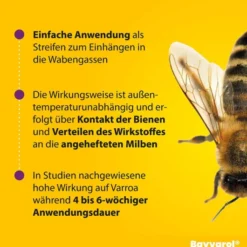 Bayvarol 3,6 mg Streifen für Honigbienen 3 x 5 x 4 Strips